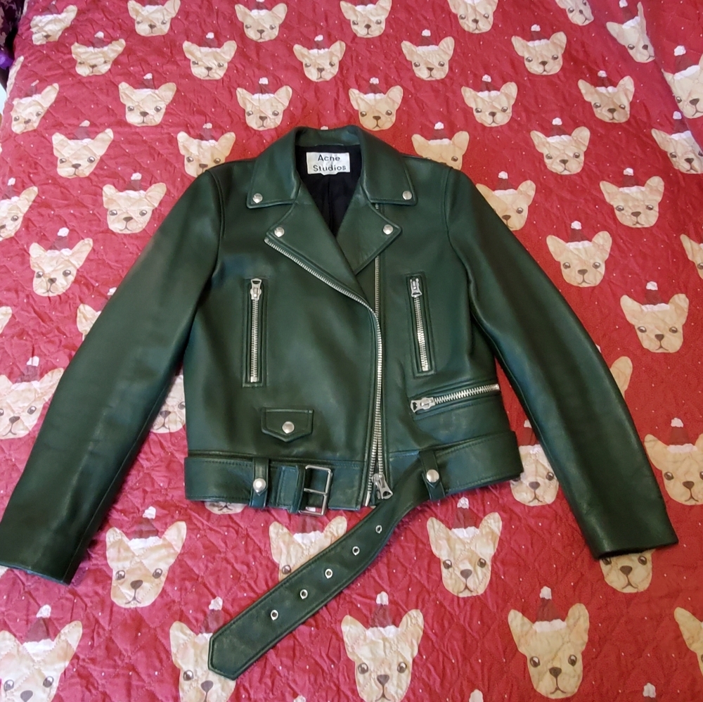 Acne studios mock leather jacket